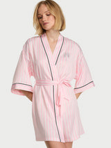Victoria's Secret Fashion Show 2026 Rhinestone Angel Wings Satin Robe Iconic Pink Stripes