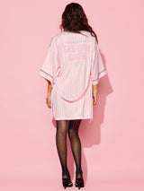 Victoria's Secret Fashion Show 2026 Rhinestone Angel Wings Satin Robe Iconic Pink Stripes