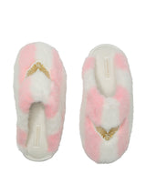 Victoria's Secret Luxe Plush Closed-Toe Slippers Heritage Stripe Medium