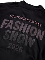Victoria's Secret Fashion Show 2026 Rhinestone Satin Wide-Sleeve Robe Black