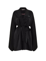 Victoria's Secret Fashion Show 2026 Rhinestone Satin Wide-Sleeve Robe Black