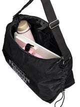 Victoria's Secret Fashion Show 2026 Shoulder Bag Black Nylon Silver Sparkle