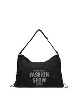 Victoria's Secret Fashion Show 2026 Shoulder Bag Black Nylon Silver Sparkle