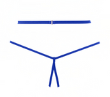 Allure Lingerie Margot Bralette & Crotchless Panty Set Blue