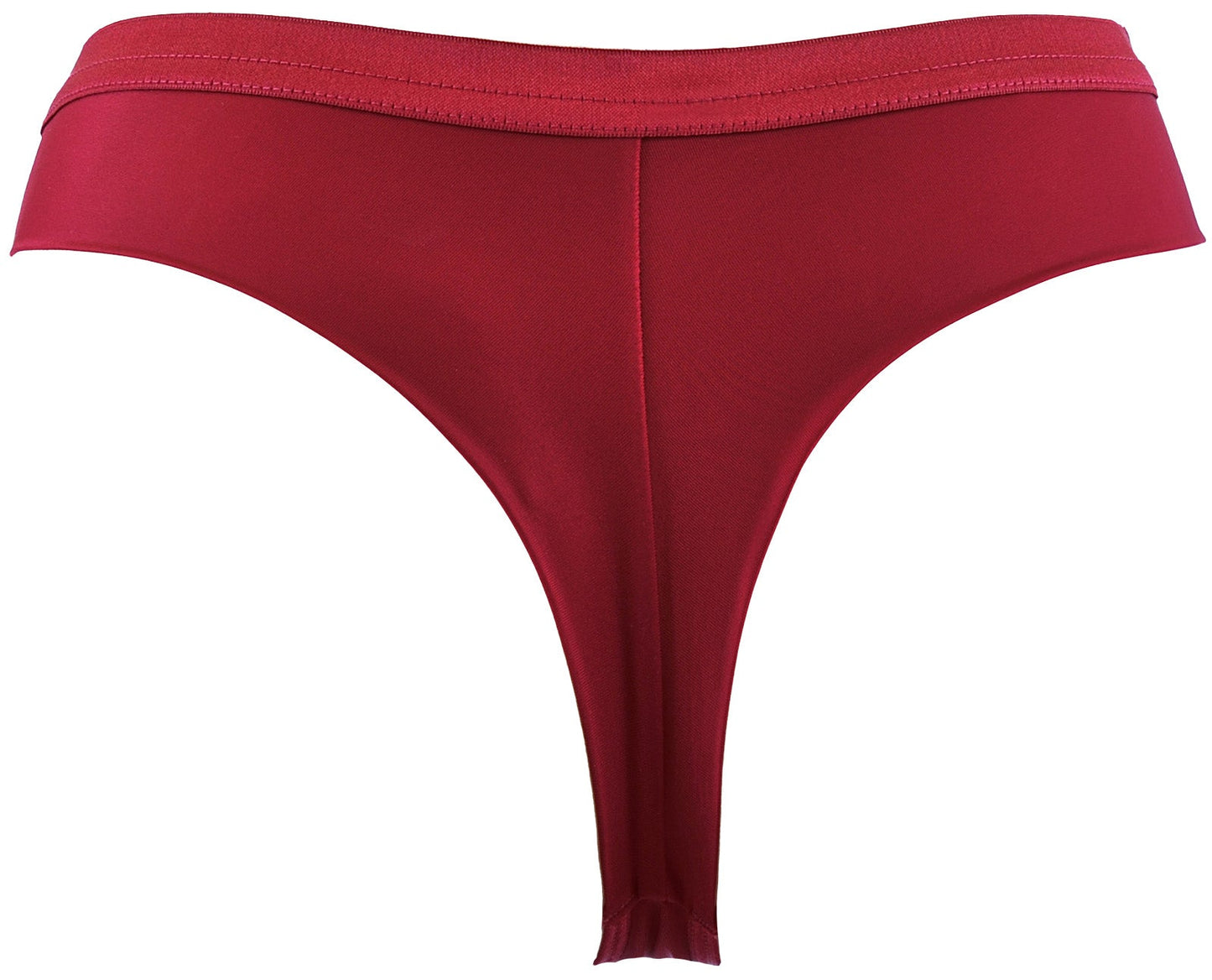 Axami 12025 Sheer Stripe Brazilian Thong Deep Burgundy