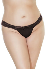 Coquette Queen Call Me Thong Black