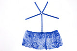 Allure Lingerie Madelyn Lace Open Cup Babydoll & Open Panty Blue