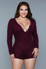 BeWicked Nala Sleep Romper Burgundy