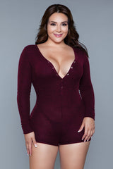 Be Wicked Queen Nala Romper Burgundy
