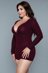 BeWicked Nala Sleep Romper Burgundy
