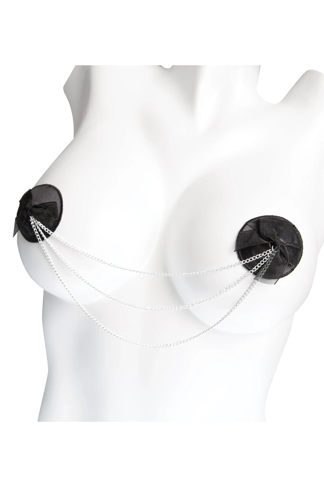 Coquette Linked Up Pasties Satin Black