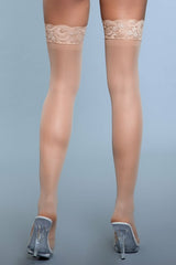 BeWicked Keep A Secret Thigh Highs Beige