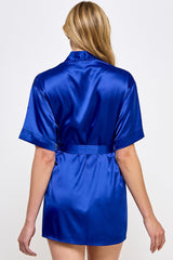 Be Wicked Getting Ready Robe Royal Blue