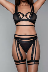 BeWicked Anastasia Edgy Bra Set Black