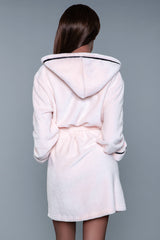 BeWicked Alyssa Robe Ultra Soft Fluffy Blush Pink