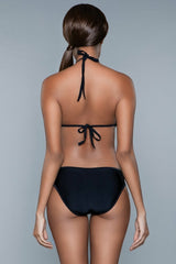 BeWicked Violet Ruffle Swimsuit One Piece Black