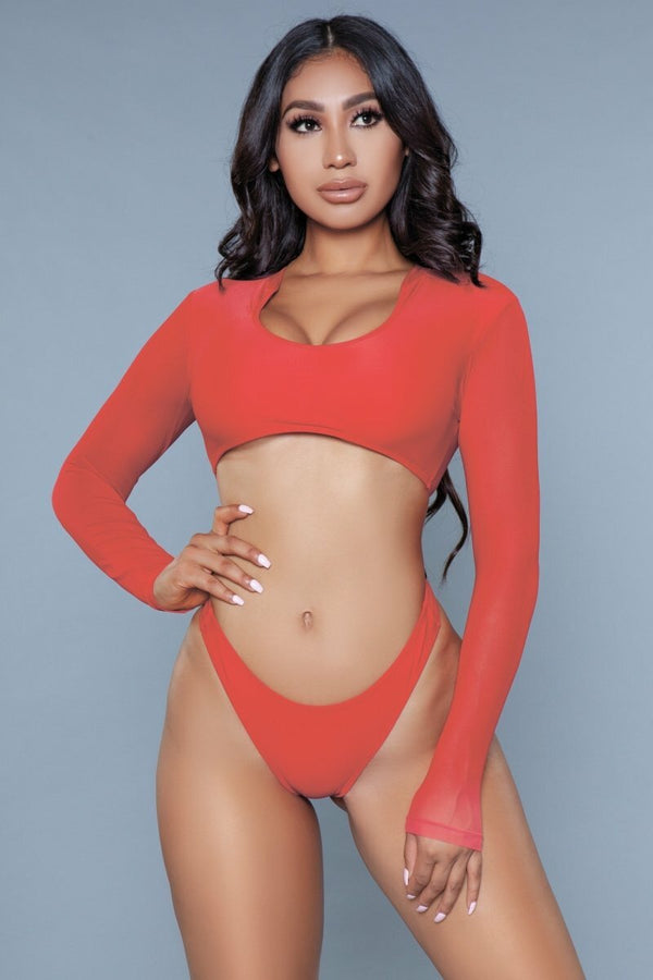 BeWicked Cardi 2 Piece Suit Swim Bikini Red