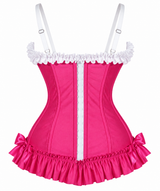 Daisy Corsets Lavish Raspberry Ruffle Sweetheart Bustier Corset