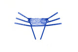 Allure Lingerie Nicole Lace Crotchless Panty Blue