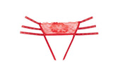 Allure Lingerie Nicole Lace Crotchless Panty Red