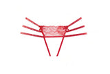 Allure Lingerie Nicole Lace Crotchless Panty Red