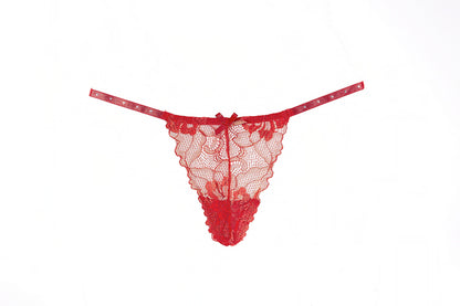 Allure Lingerie Elle Lace G-String Red