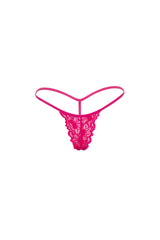 Oh la la Cheri Marcia Lace Micro Mini G-string Panty Pink Yarrow