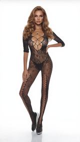 Be Wicked Fire & Desire Bodystocking Black