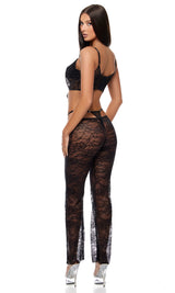 Forplay Layer of Seduction Layered Lace Longline Bra and Pants Lingerie Set