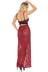 Coquette Queen Yes Queen Gown Halter Red