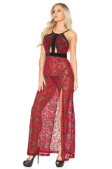 Coquette Queen Yes Queen Gown Halter Red