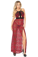 Coquette Queen Yes Queen Gown Halter Red