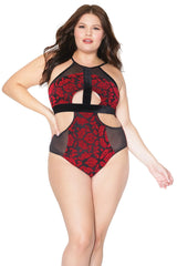 Coquette Queen Yes Queen Teddy Halter Red