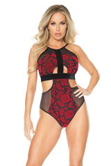 Coquette Yes Queen Teddy Halter Red