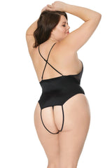 Coquette Queen Peep Show Teddy Crotchless Black