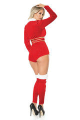 Coquette Cool Yule Boot Covers Red