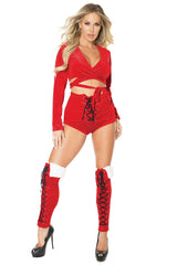 Coquette Cool Yule Boot Covers Red