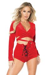 Coquette Cool Yule Shorts Red