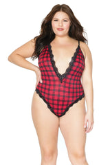 Coquette Queen Checked Mate Teddy Red