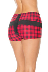 Coquette Queen Checked Mate Present Boxers Red