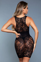 BeWicked The Mademoiselle Mini Dress Bodystocking Black