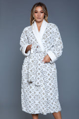 Be Wicked Kimmie Robe Grey/White