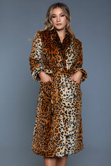 BeWicked Leopard Robe Soft Flannel