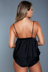 BeWicked Gia Cami Set Black Satin