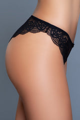 Be Wicked 3 Pack Lace Brazilian Panty White/Black/Red