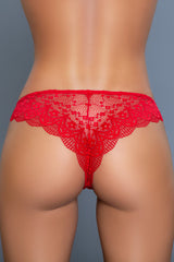 BeWicked Florence Brazilian Lace Panty 3 Pack Panties White Black Red