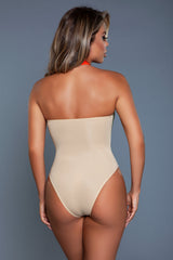 BeWicked Hattie Swimsuit Beige Orange Green