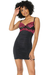 Coquette In Bloom Chemise Black