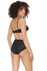 Coquette Velvet Touch Bra Set Black