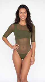 Be Wicked Olive Swimsuit